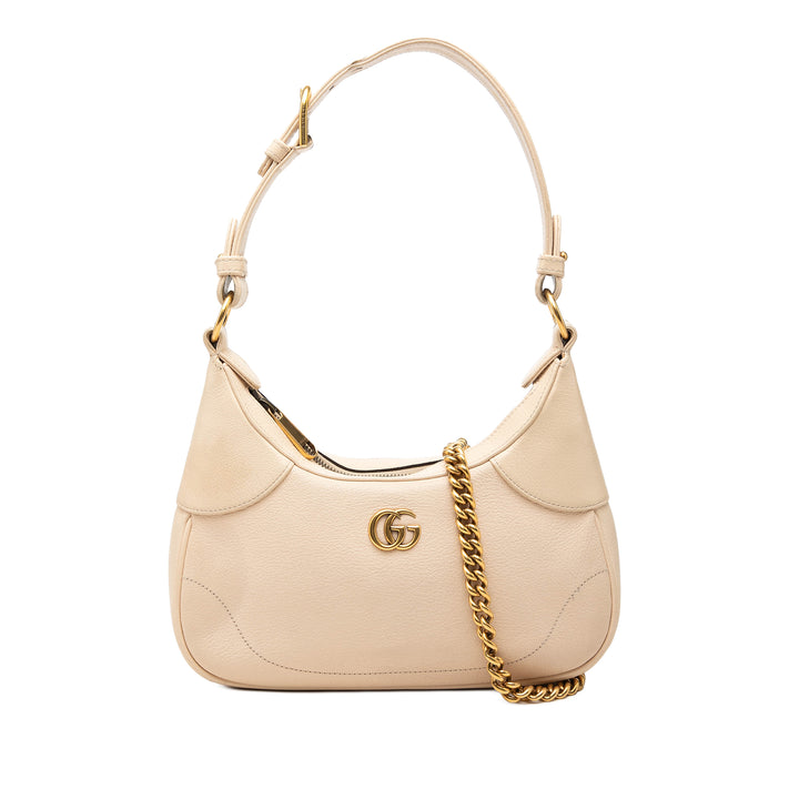 Gucci Sac à main Aphrodite Petit Cuir de chèvre Marron – vue principale – GABY PARIS