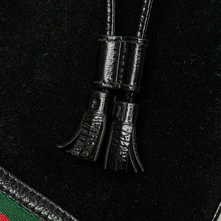 Small Suede Ophidia Bucket Black - Gaby Paris
