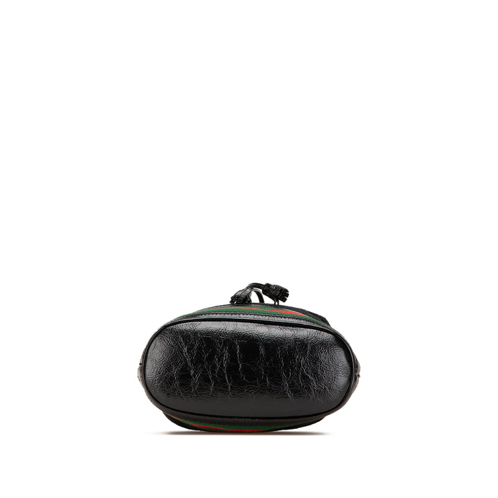 Small Suede Ophidia Bucket Black - Gaby Paris