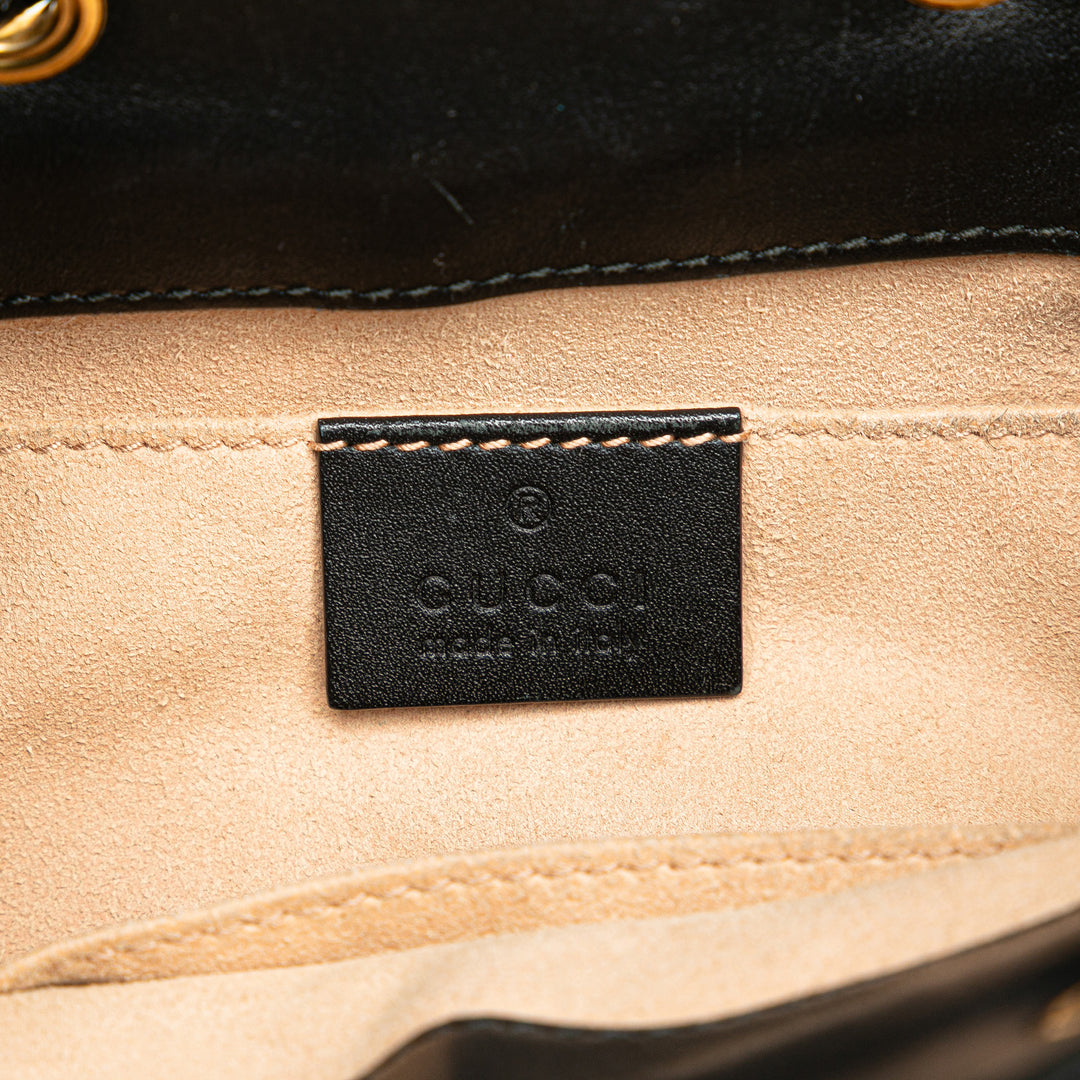 Small Suede Ophidia Bucket Black - Gaby Paris