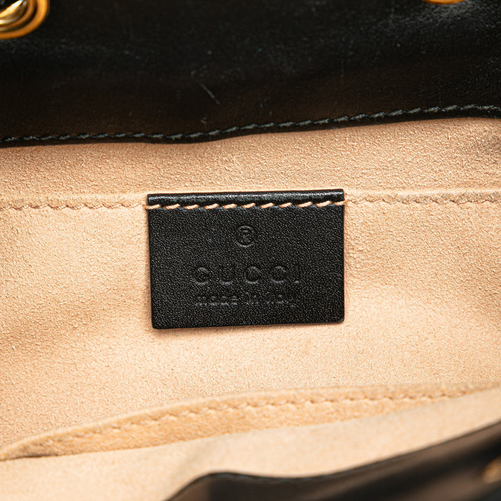 Small Suede Ophidia Bucket Black - Gaby Paris