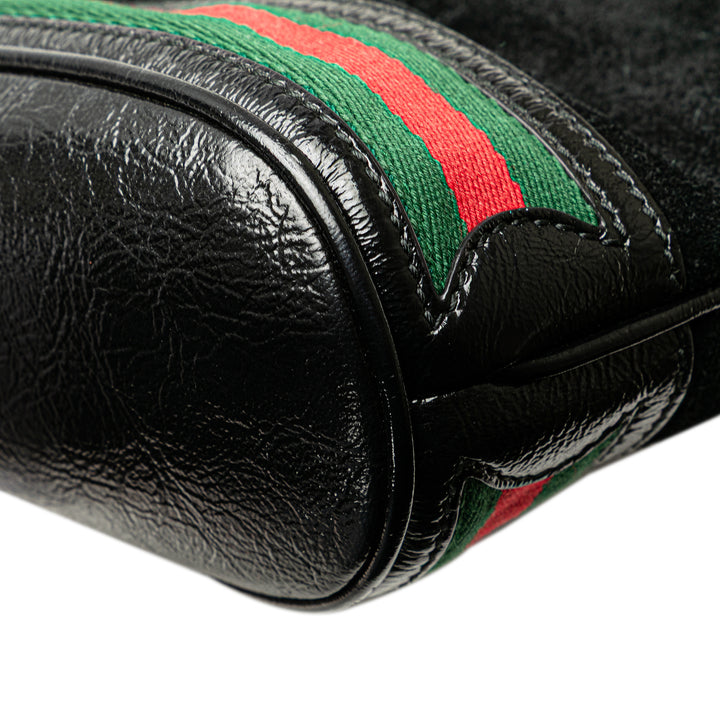 Small Suede Ophidia Bucket Black - Gaby Paris