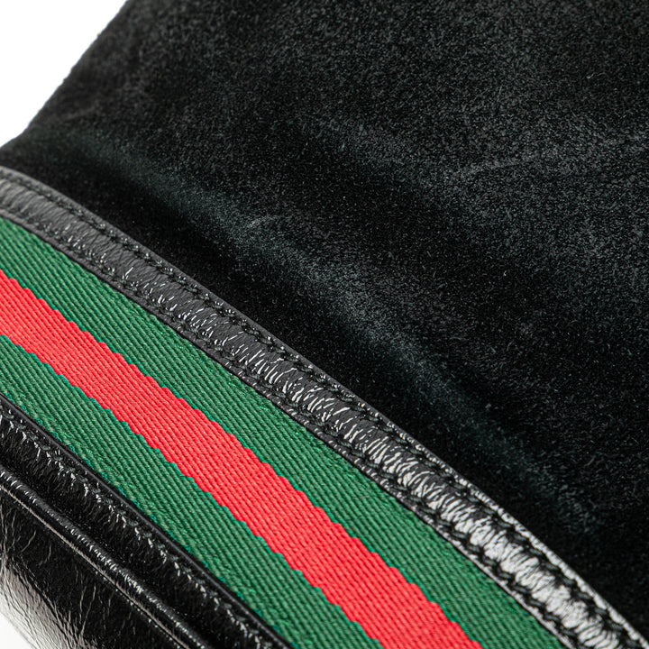 Small Suede Ophidia Bucket Black - Gaby Paris