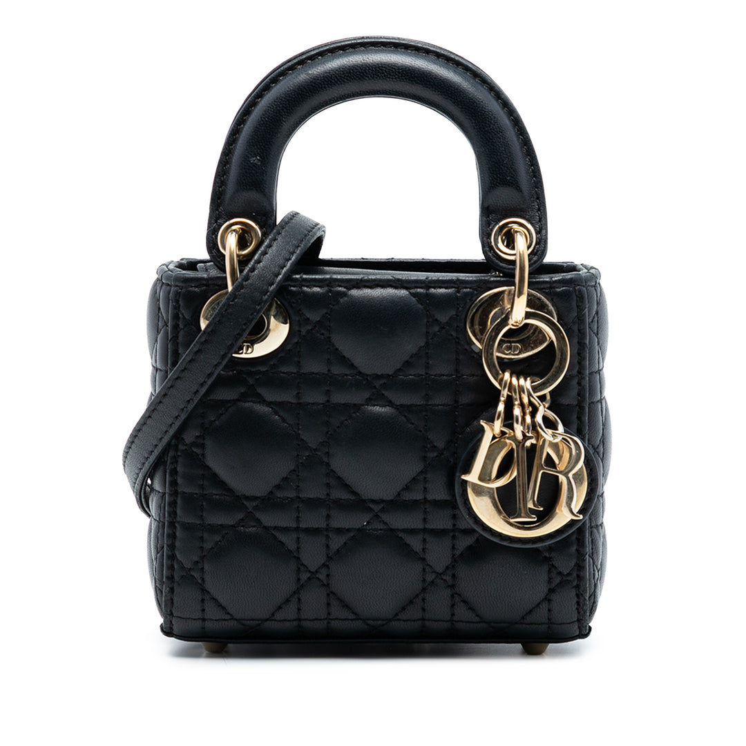 Dior Micro Cuir d’agneau Cannage Lady Dior