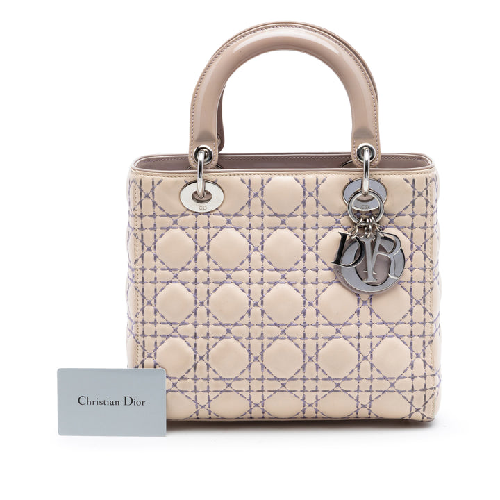 Dior Medium Cuir d’agneau Cannage Surpiqué Lady Dior