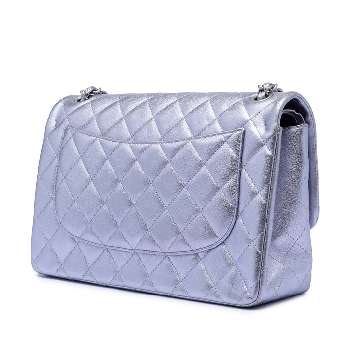 Chanel Jumbo Classic Metallic Cuir d’agneau Double rabat
