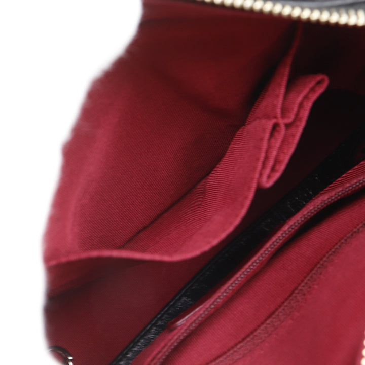 Matelassé Gabrielle Hobo Petit Cuir d'agneau Noir
