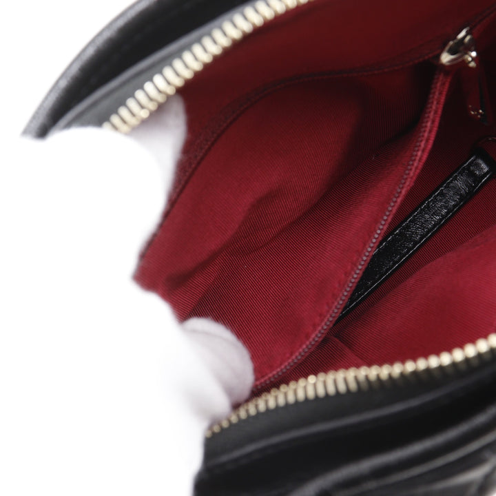 Matelassé Gabrielle Hobo Petit Cuir d'agneau Noir