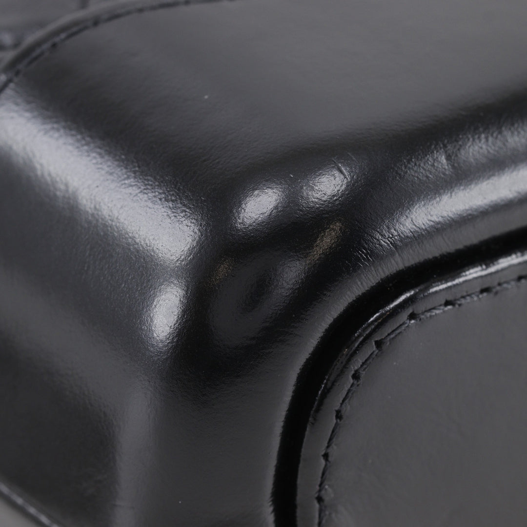 Matelassé Gabrielle Hobo Petit Cuir d'agneau Noir