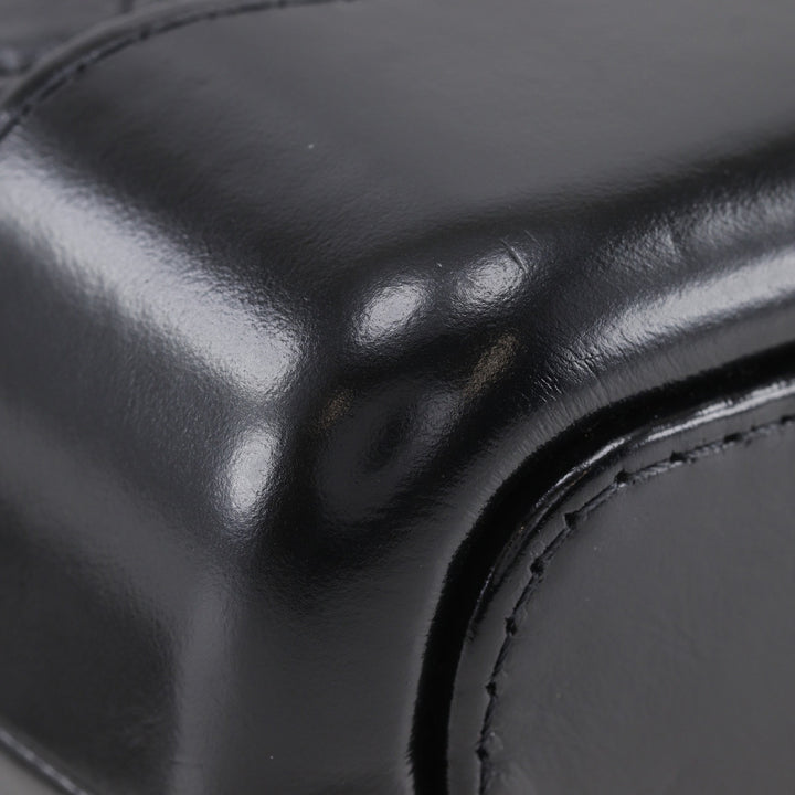 Matelassé Gabrielle Hobo Petit Cuir d'agneau Noir