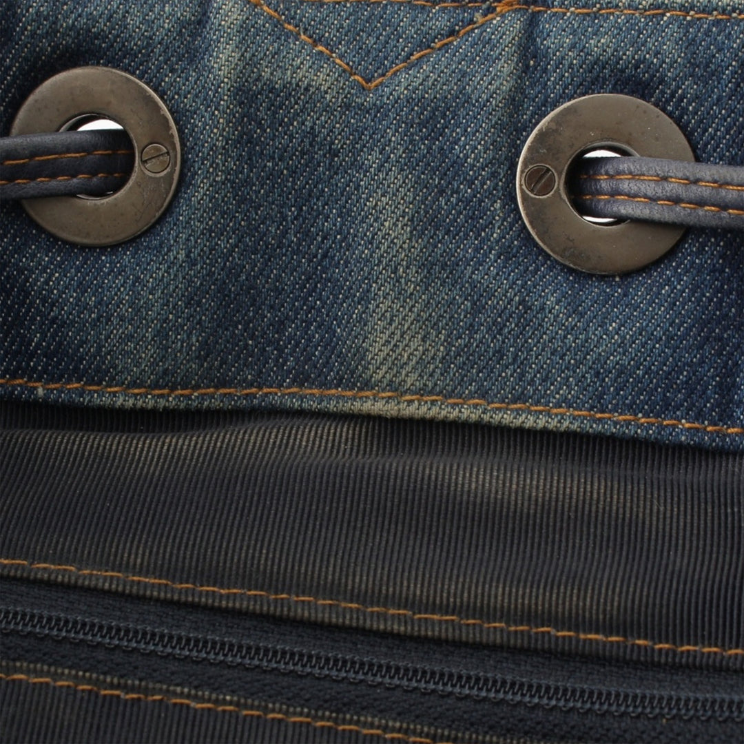 CC Matelassé Resin Bague Poignée Sac seau Jean Bleu