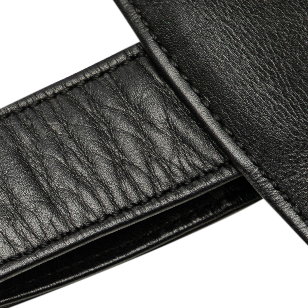 Embossed Lambskin CC Tote Black - Gaby Paris