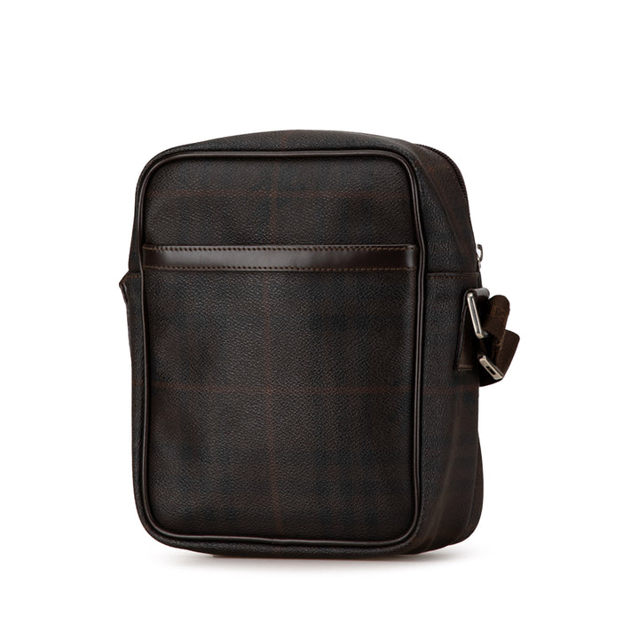 Burberry Smoke Check Coated Toile Sac porté croisé