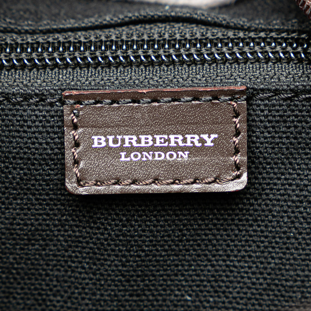 Burberry Smoke Check Coated Toile Sac porté croisé
