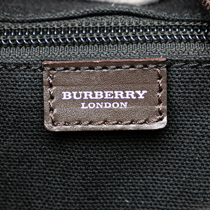 Burberry Smoke Check Coated Toile Sac porté croisé