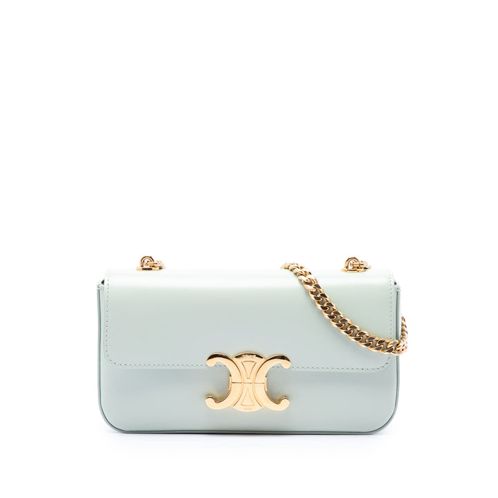 Celine brillant Triomphe Claude Chaîne Sac Cuir de veau