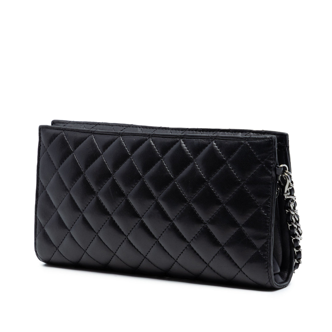 Chanel Métallisé et Matelassé Mineral Nights Pochette Wristlet Cuir d'agneau