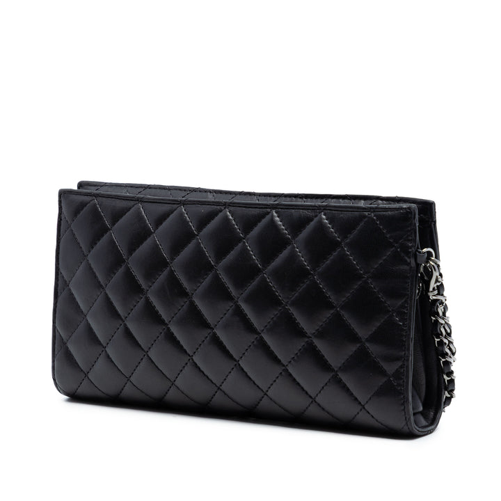 Chanel Métallisé et Matelassé Mineral Nights Pochette Wristlet Cuir d'agneau