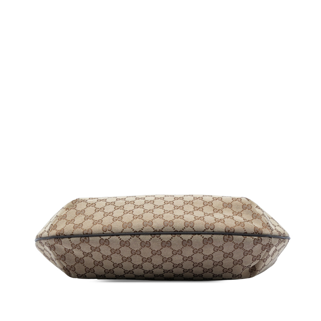 GG Web Half Moon Sac Beige