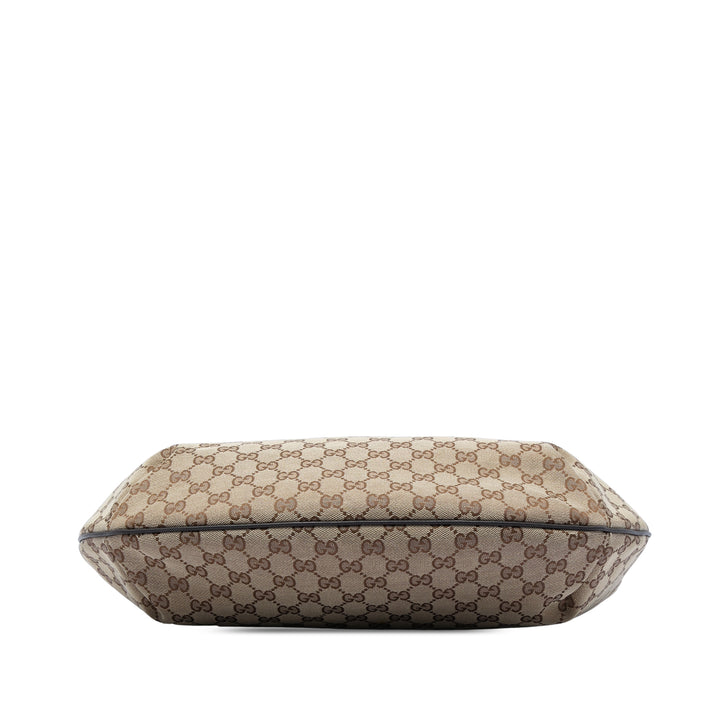 GG Web Half Moon Sac Beige
