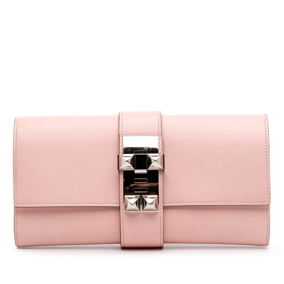 Tadelakt Medor Clutch 23 Pink - Gaby Paris