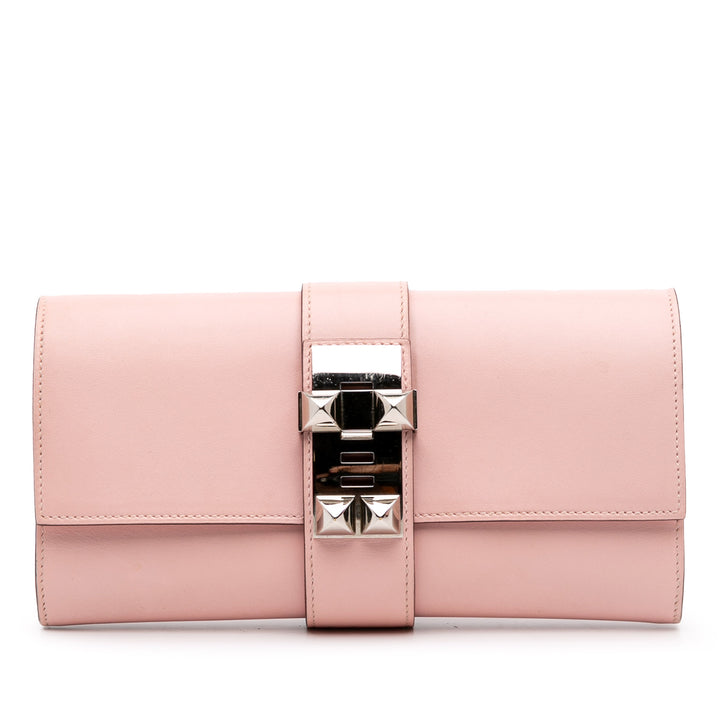 Tadelakt Medor Clutch 23 Pink - Gaby Paris