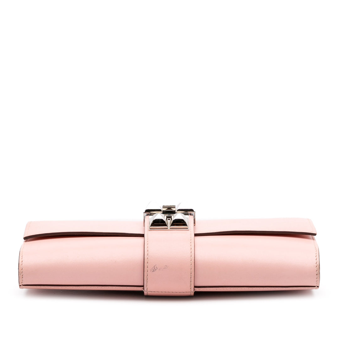 Tadelakt Medor Clutch 23 Pink - Gaby Paris