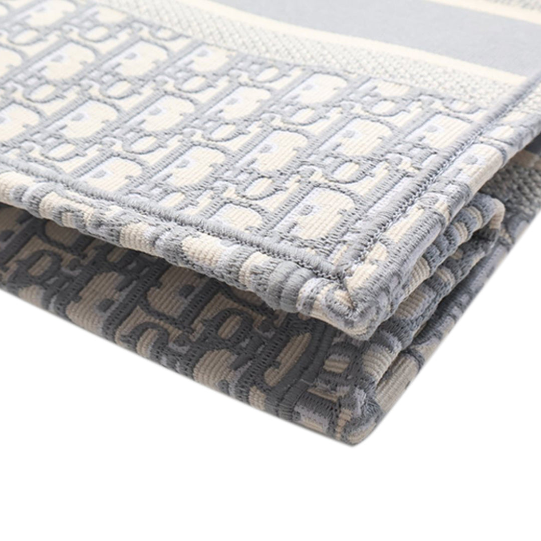 Dior Medium Oblique brodé Toile Book Cabas