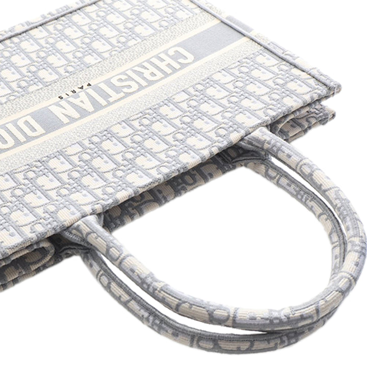 Dior Medium Oblique brodé Toile Book Cabas
