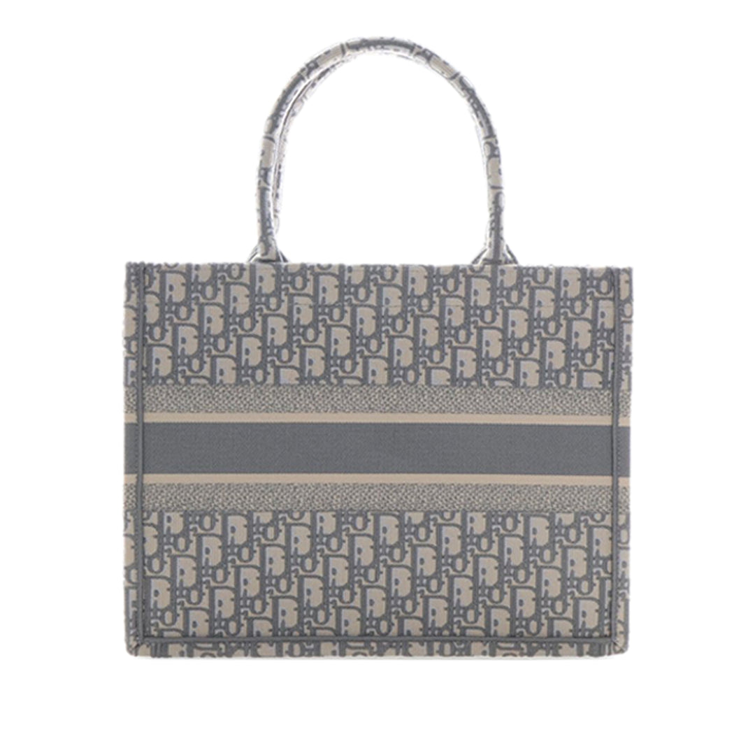 Dior Medium Oblique brodé Toile Book Cabas