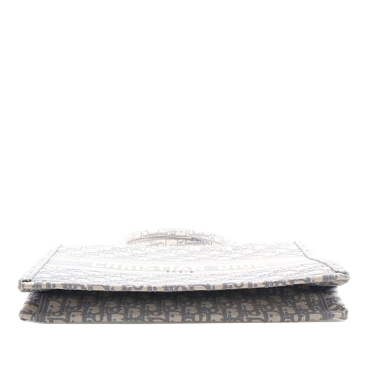 Dior Medium Oblique brodé Toile Book Cabas