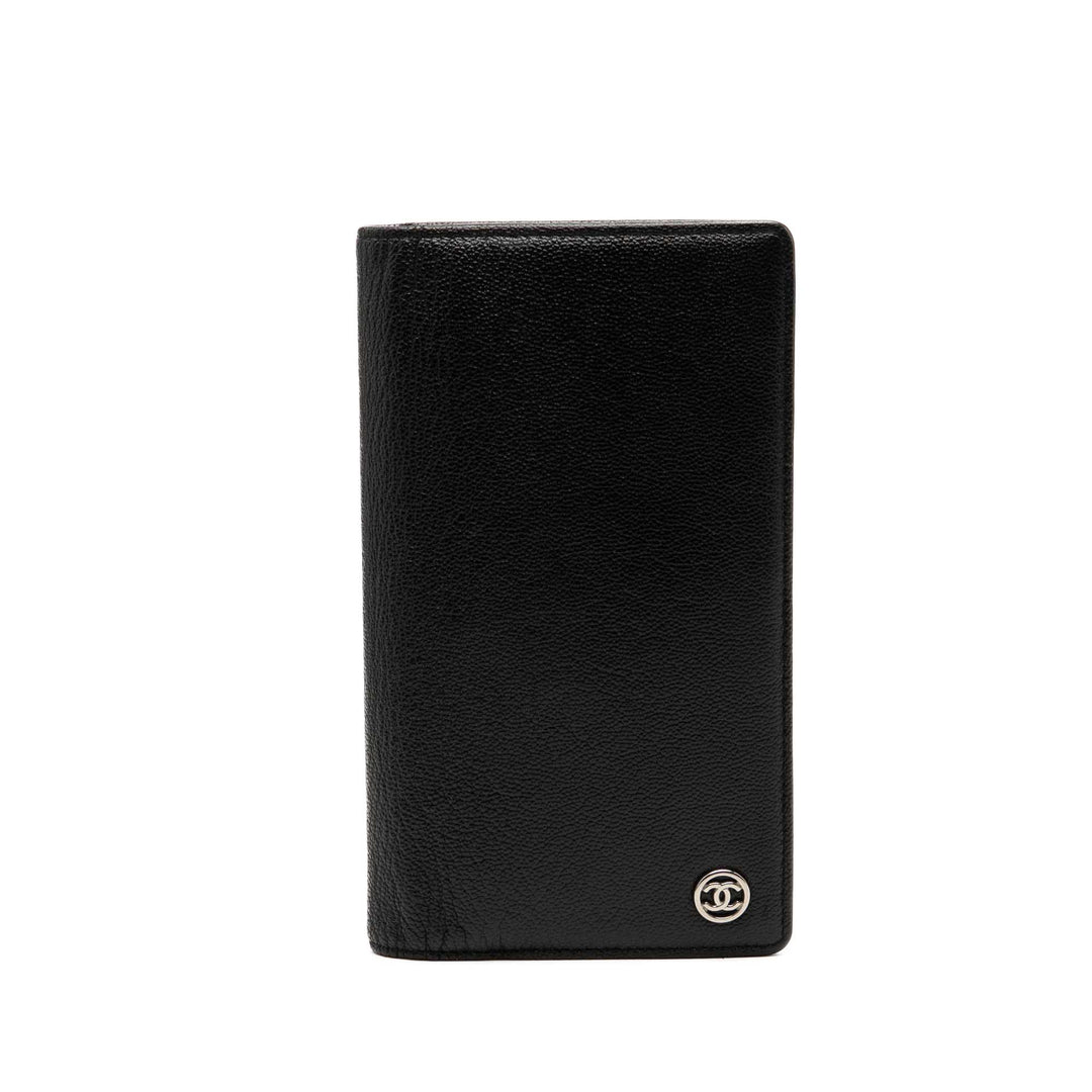 Chanel CC Cuir de chèvre L Yen Portefeuille