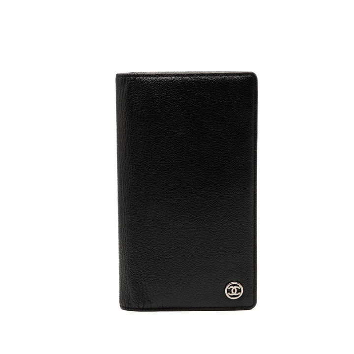 Chanel CC Cuir de chèvre L Yen Portefeuille