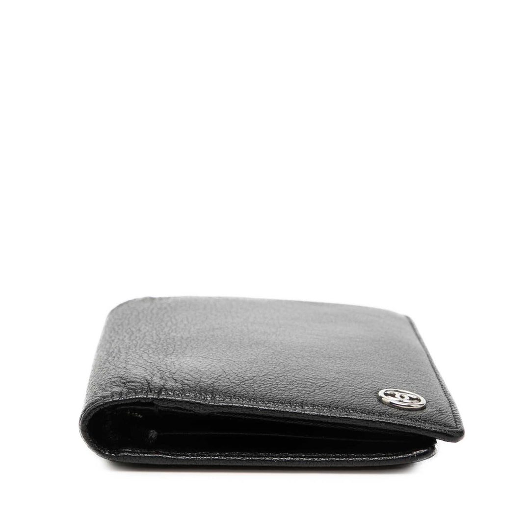 Chanel CC Cuir de chèvre L Yen Portefeuille
