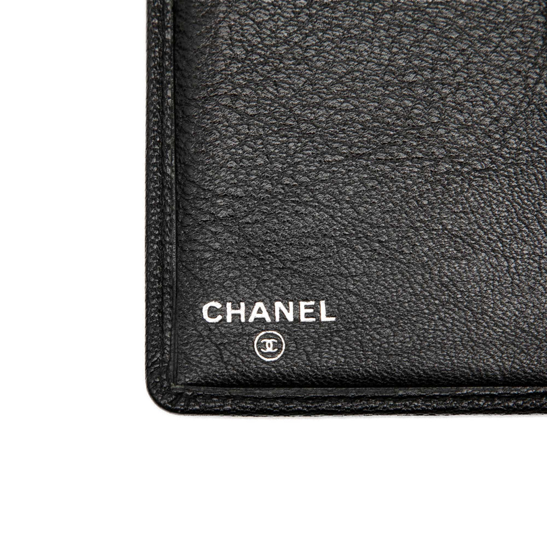 Chanel CC Cuir de chèvre L Yen Portefeuille