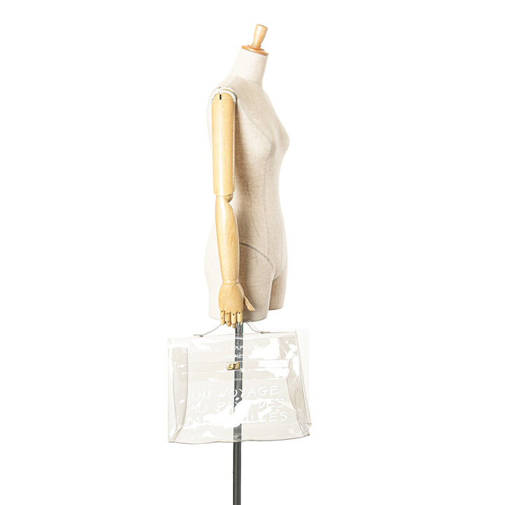 Vinyl Souvenir De L'Exposition Kelly Handbag White - Gaby Paris