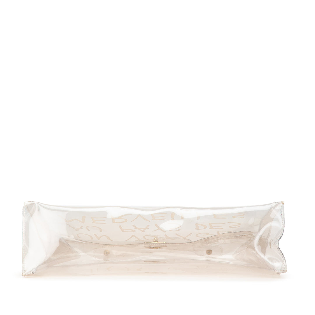 Vinyl Souvenir De L'Exposition Kelly Handbag White - Gaby Paris