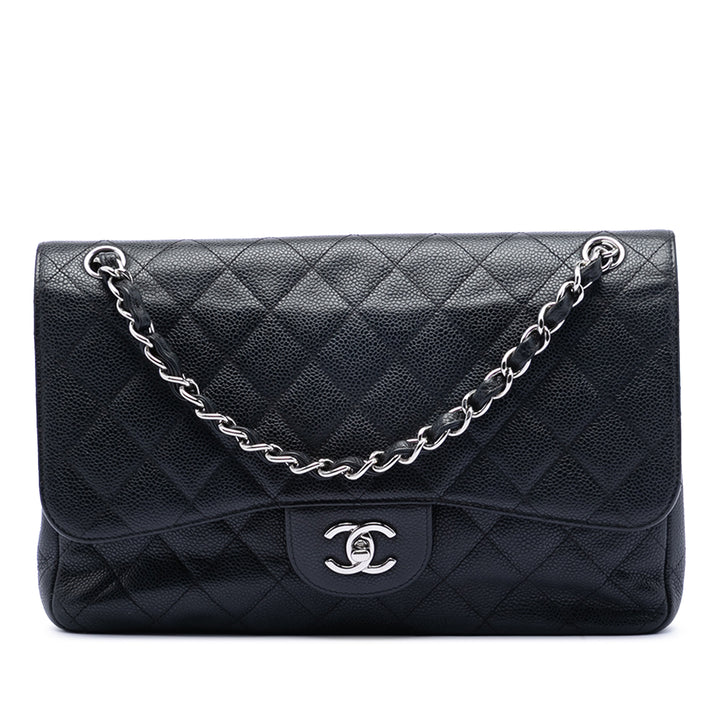 Chanel Jumbo Classic Caviar Double rabat