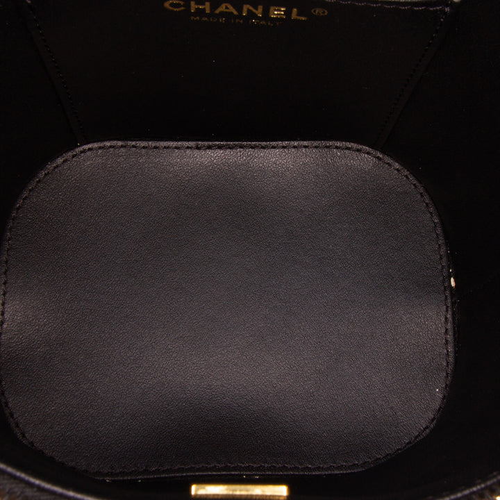 Chanel Quilted Cuir d’agneau Trendy CC Vanity Étui Noir