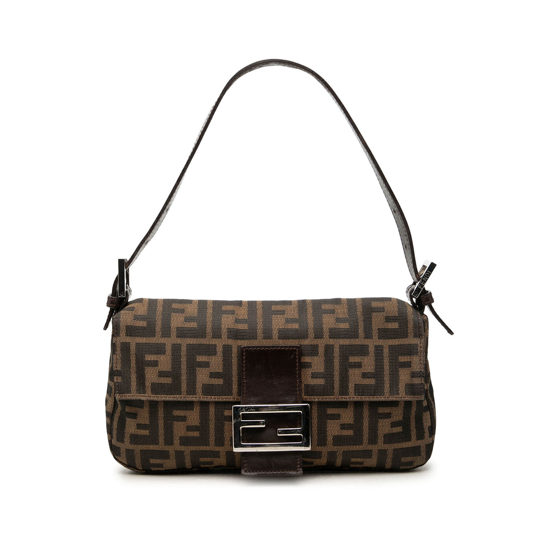 Fendi Sac porté épaule Zucca Baguette Marron – vue principale – GABY PARIS
