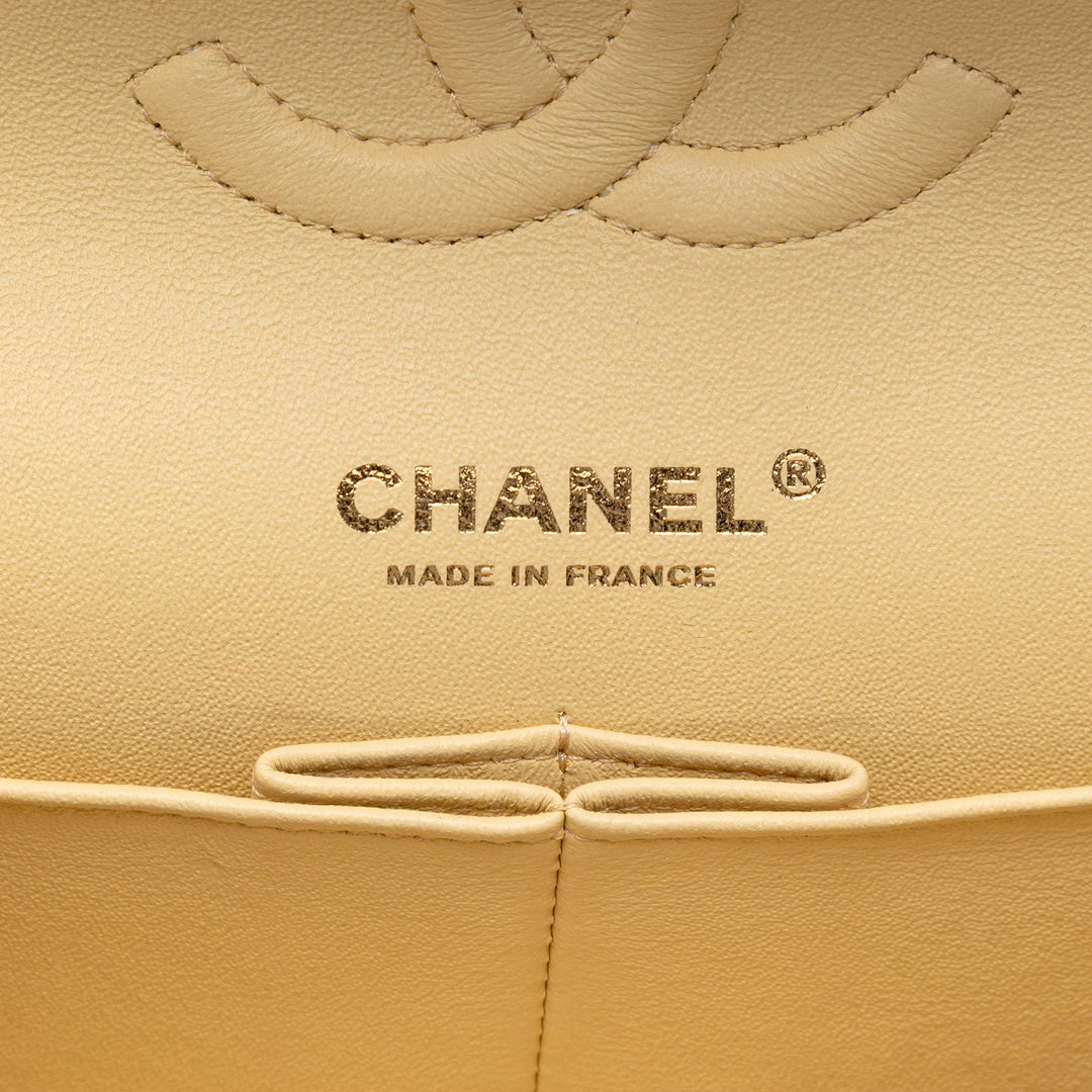 Chanel Medium Classic Fringed Tweed Double rabat