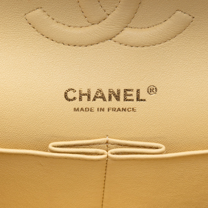 Chanel Medium Classic Fringed Tweed Double rabat