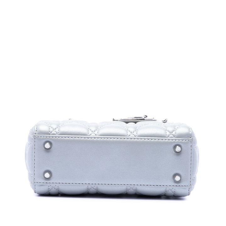 Dior Mini Iridescent Cuir d’agneau Cannage Lady Dior
