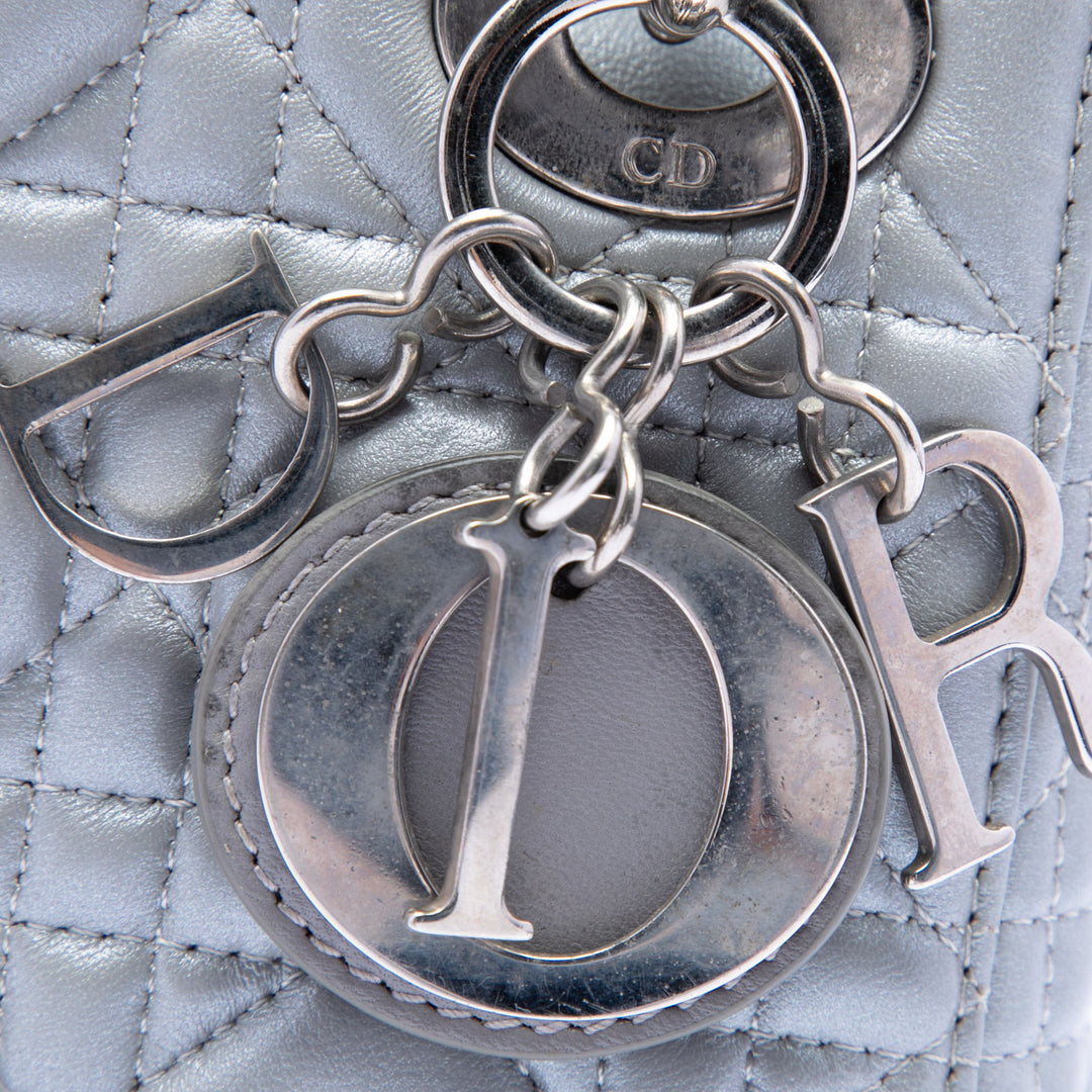Dior Mini Iridescent Cuir d’agneau Cannage Lady Dior
