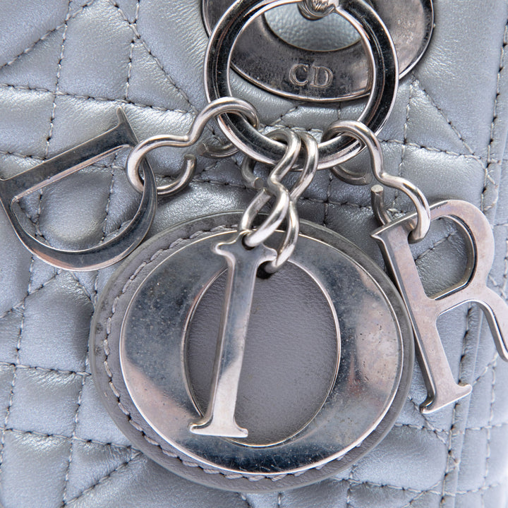Dior Mini Iridescent Cuir d’agneau Cannage Lady Dior