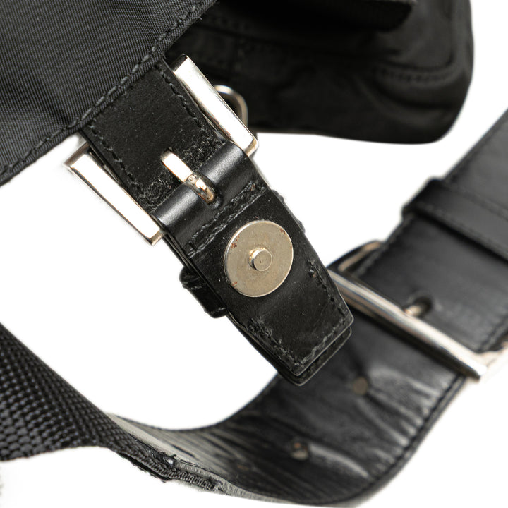 Prada Tessuto Triple Pochette Belt Bag Noir