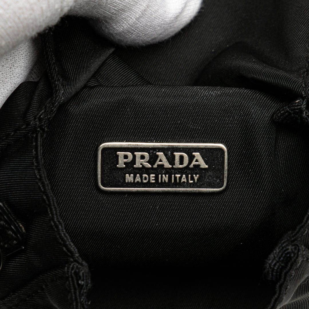Prada Tessuto Triple Pochette Belt Bag Noir