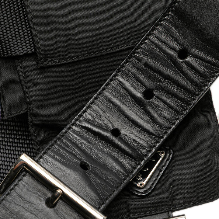 Prada Tessuto Triple Pochette Belt Bag Noir