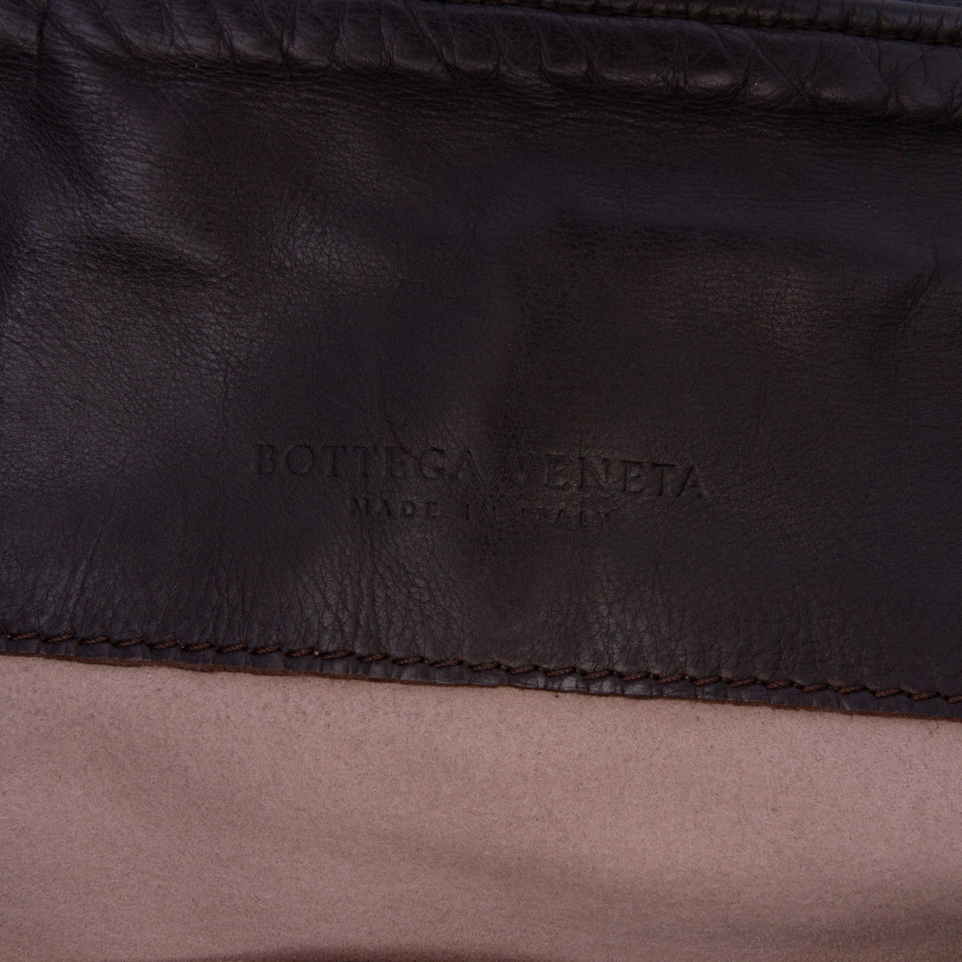 Nappa Intrecciato Flap Crossbody Black - Gaby Paris