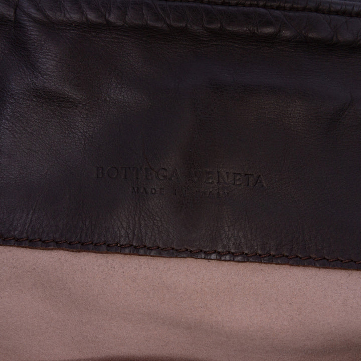 Nappa Intrecciato Flap Crossbody Black - Gaby Paris